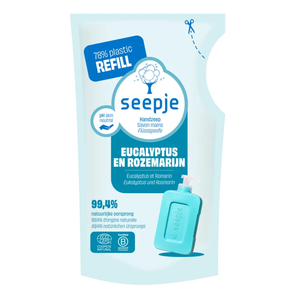8x Handzeep Navulling Eucalyptus met Rozemarijn 300 ml Keukenartikelen|Handverzorging