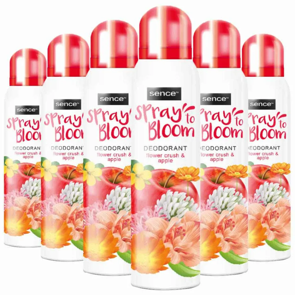 Deodorant<Sence 6x Deodorant Flower Crush & Apple 150 ml
