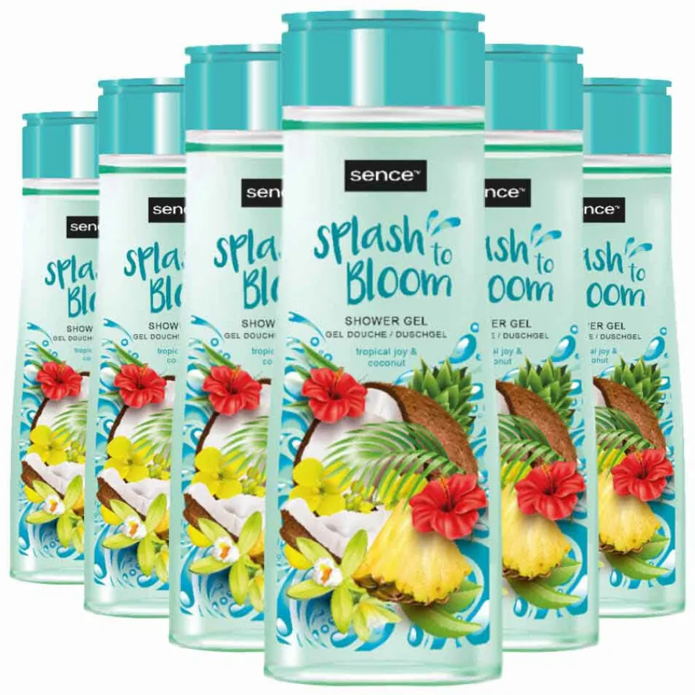 Online 6x Douchegel Tropical Joy & Coconut 300 ml Bad & Douche