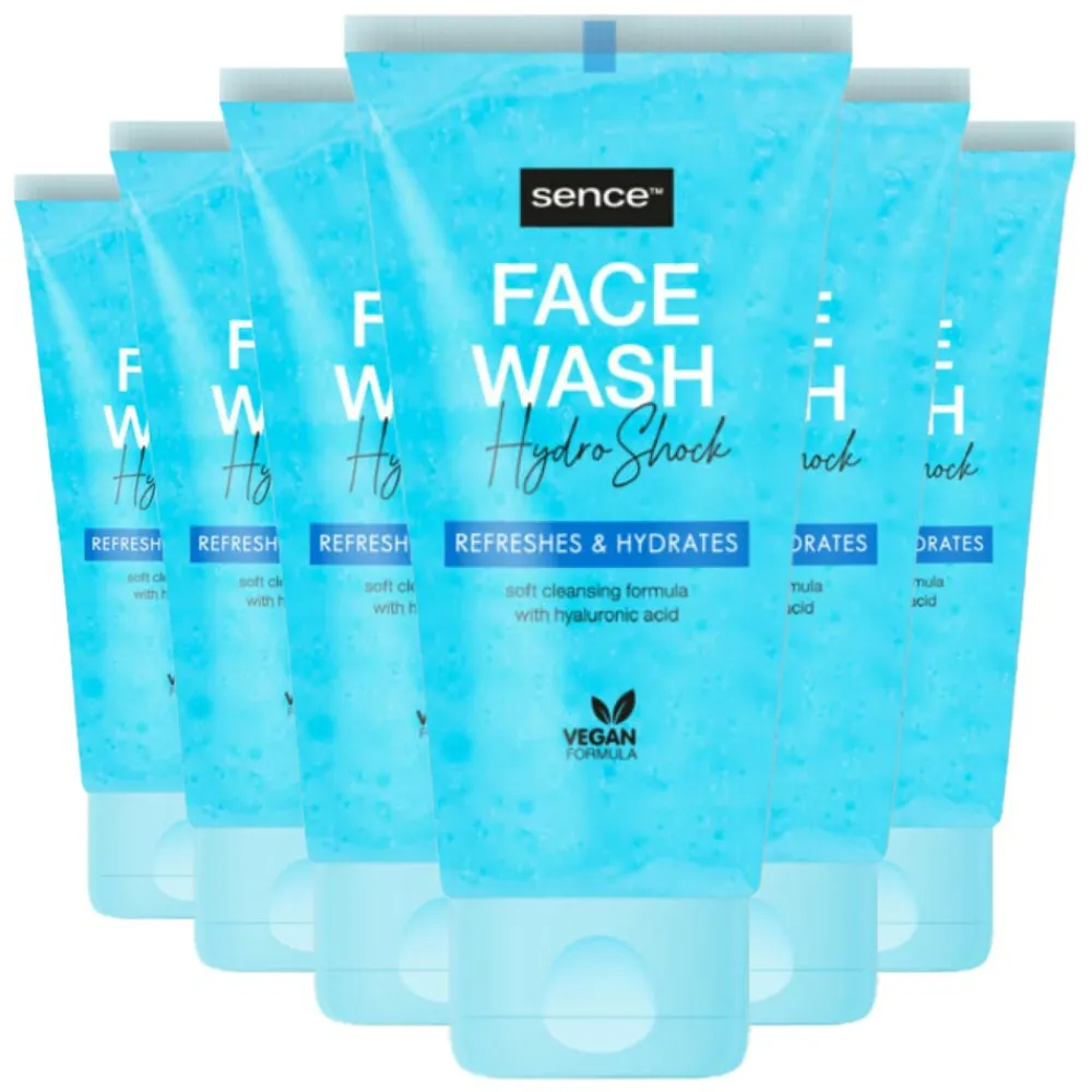 6x Face Wash Alle Huidtypes Hydro Shock 150 ml^Sence Discount
