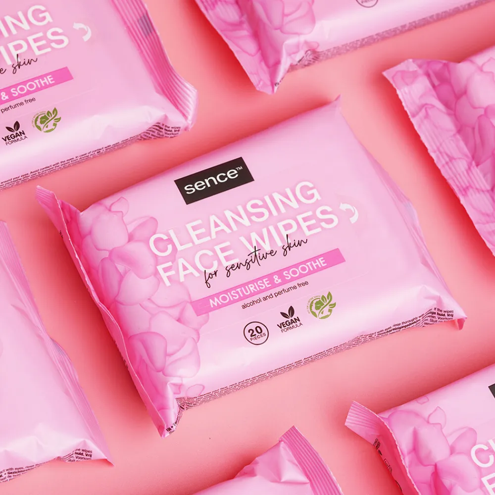 6x Gezichtsreinigingsdoekjes Gevoelige Huid 20 stuks^Sence Clearance