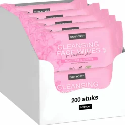 10x Gezichtsreinigingsdoekjes Gevoelige Huid 20 stuks^Sence Outlet