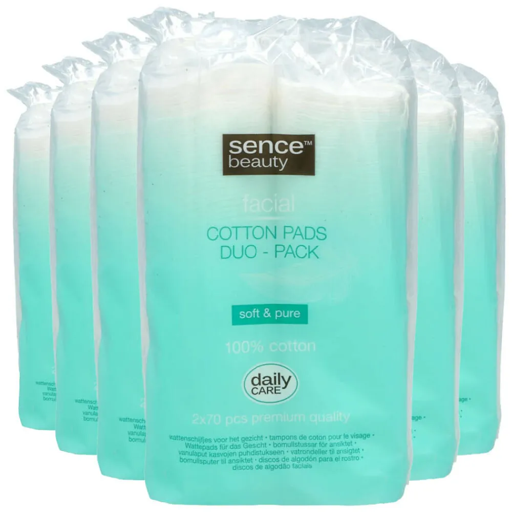 Best 6x Wattenschijfjes Rond Duo Pack 140 stuks Reiniging