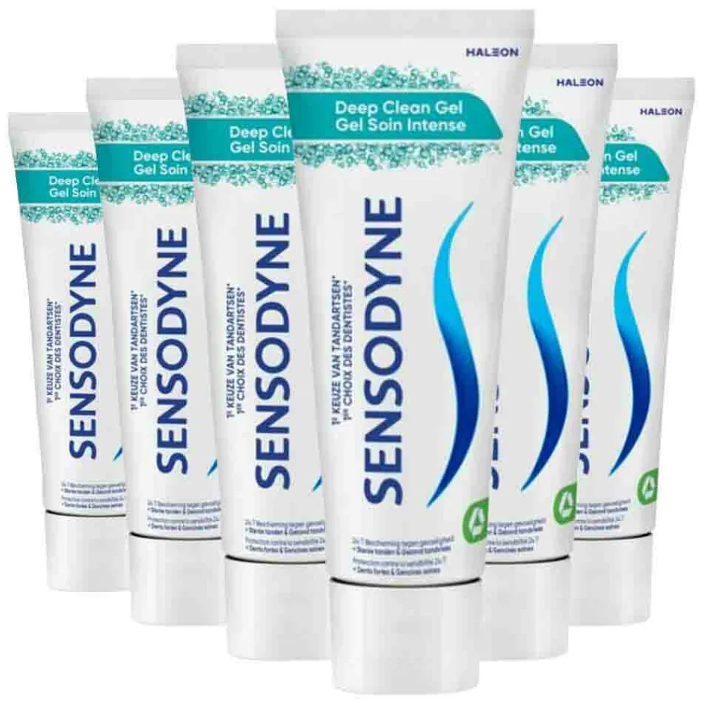 6x Tandpasta Deep Clean Gel 75 ml^Sensodyne Discount