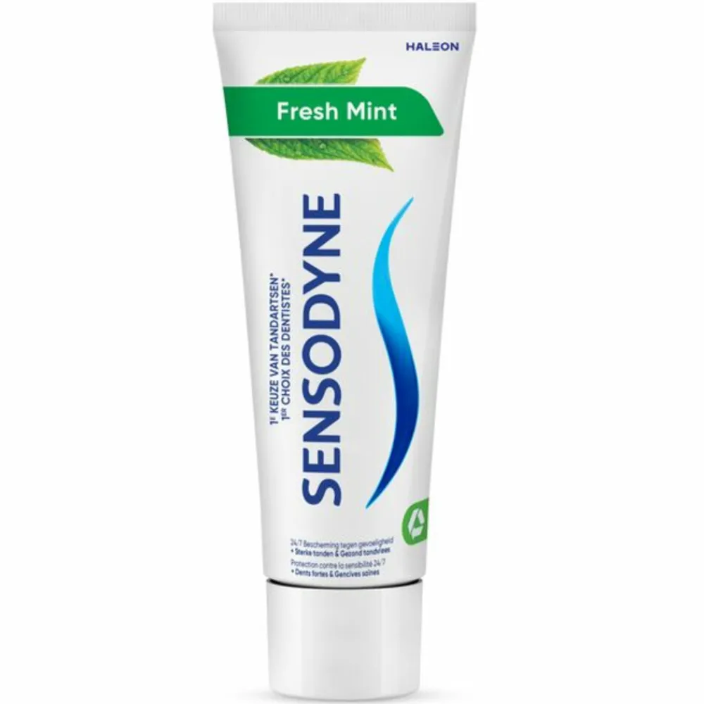 Specialistische Mondverzorging|Spoelen & Poetsen<Sensodyne 3x Tandpasta Fresh Mint 75 ml