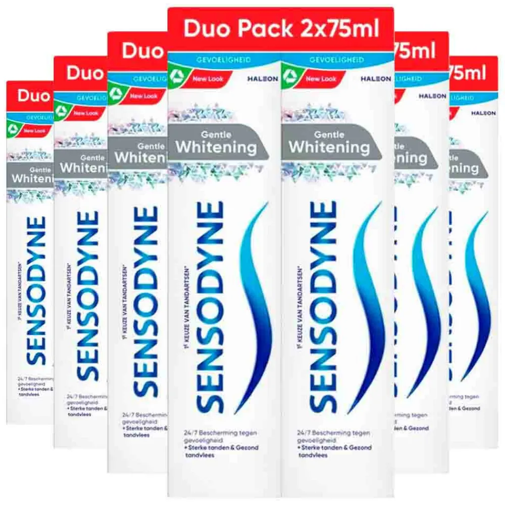 Hot 6x Tandpasta Gentle Whitening Duo 2 x 75 ml Specialistische Mondverzorging|Spoelen & Poetsen