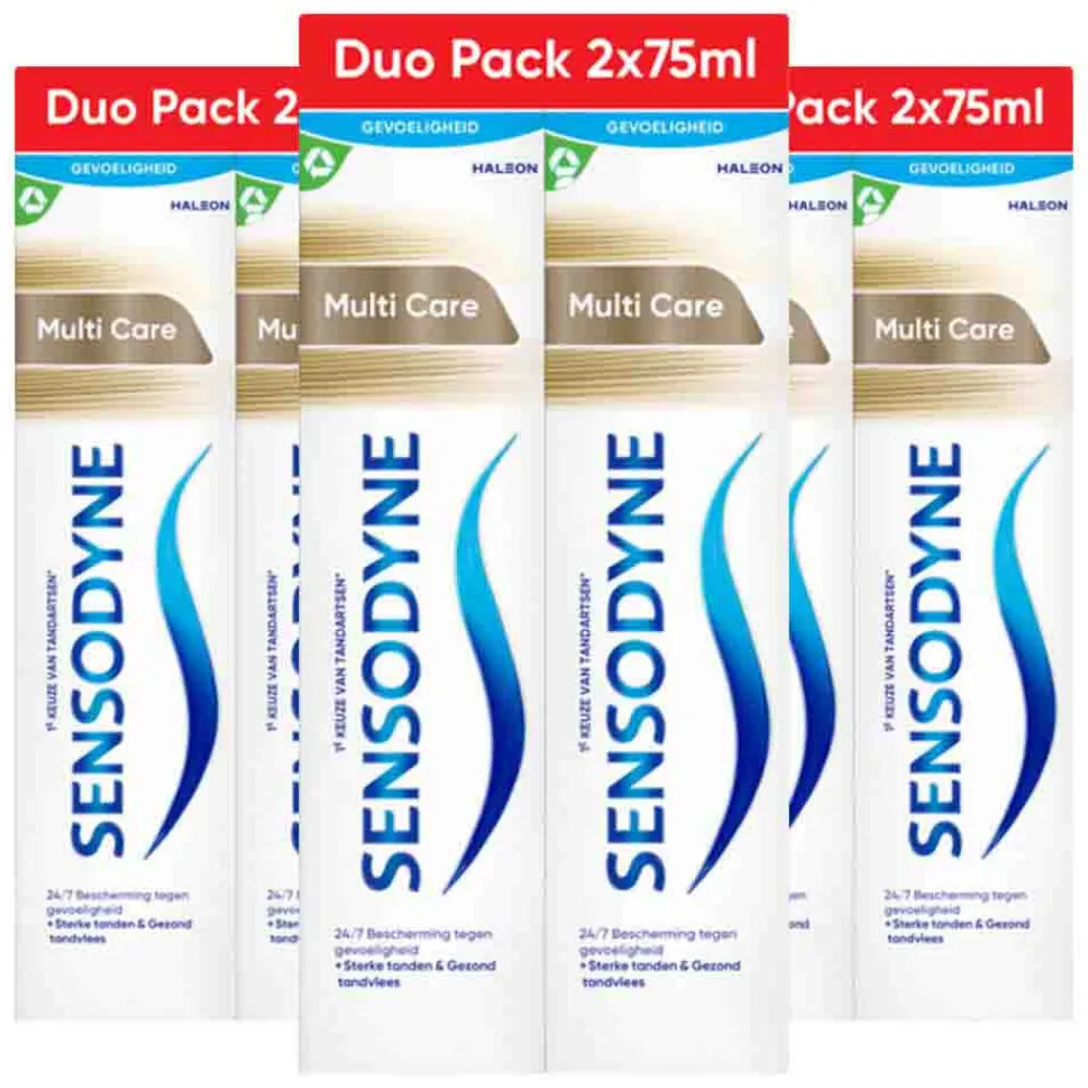 Specialistische Mondverzorging|Spoelen & Poetsen<Sensodyne 3x Tandpasta MultiCare Duo 2 x 75 ml