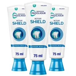 Specialistische Mondverzorging|Spoelen & Poetsen<Sensodyne 3x Tandpasta ProGlasur Active Shield Fresh Mint 75 ml