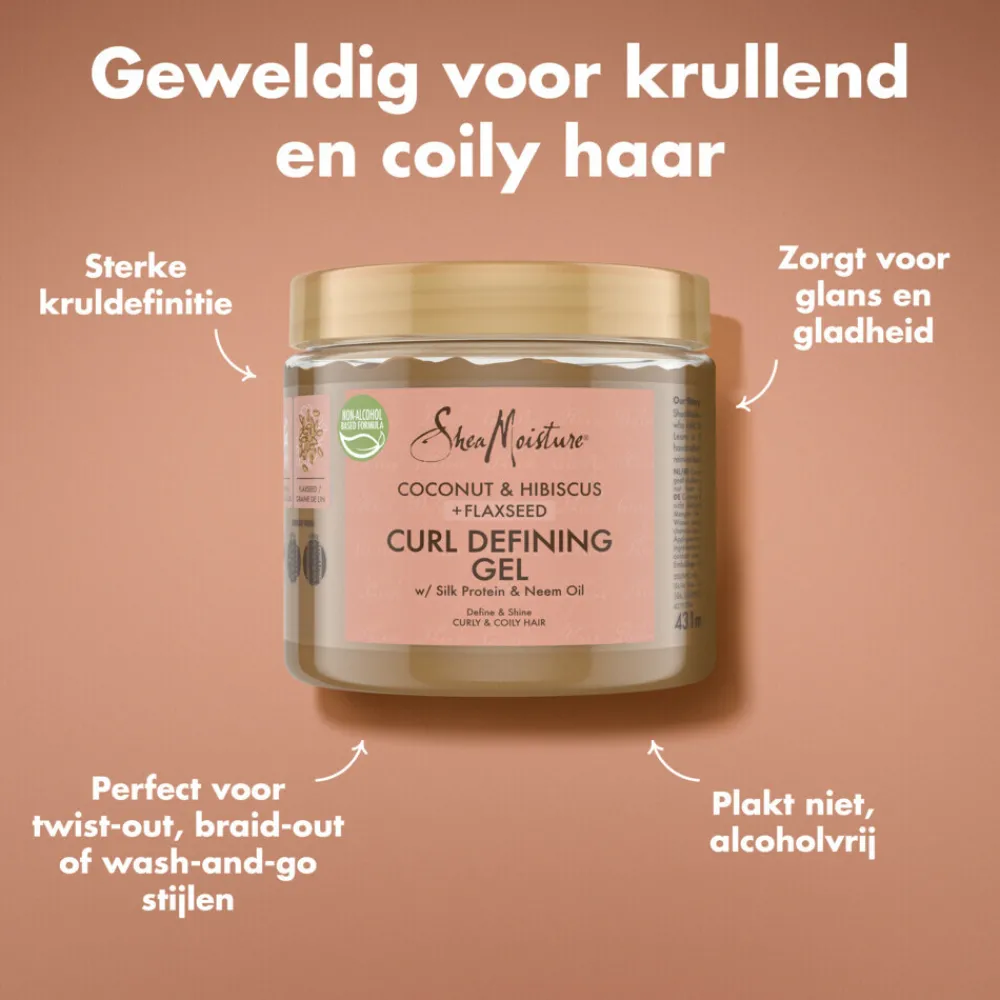 6x Curl Defining Haargel Coconut & Hibiscus + Flaxseed 431 ml^Shea Moisture
