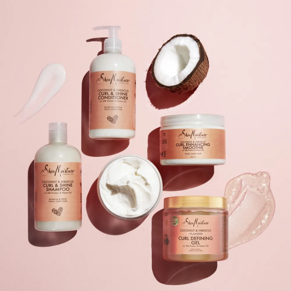 6x Curl Defining Haargel Coconut & Hibiscus + Flaxseed 431 ml^Shea Moisture