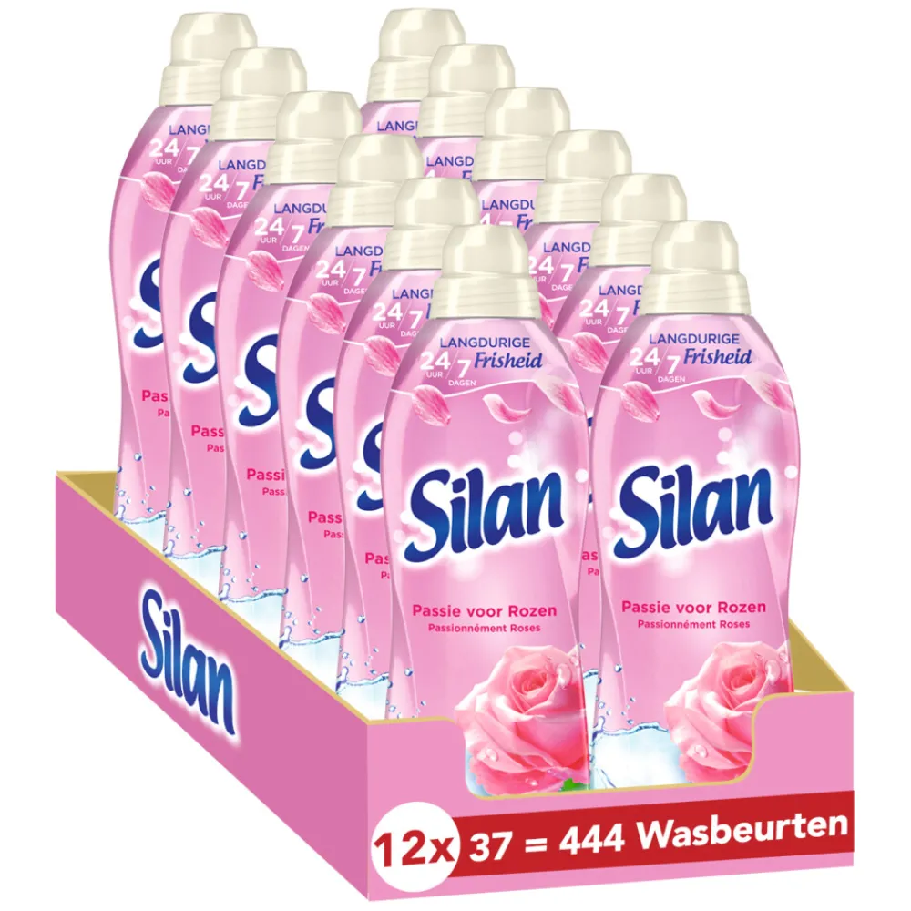 Wasverzachter<Silan 12x Wasverzachter Passie voor Rozen 37 Wasbeurten 851 ml