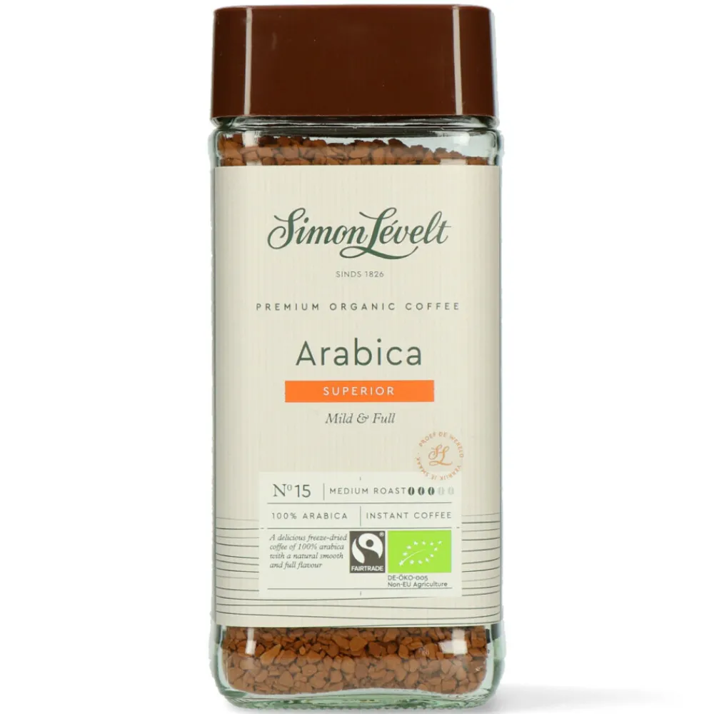Koffie<Simon Levelt 3x Oploskoffie 100% Arabica 100 gr