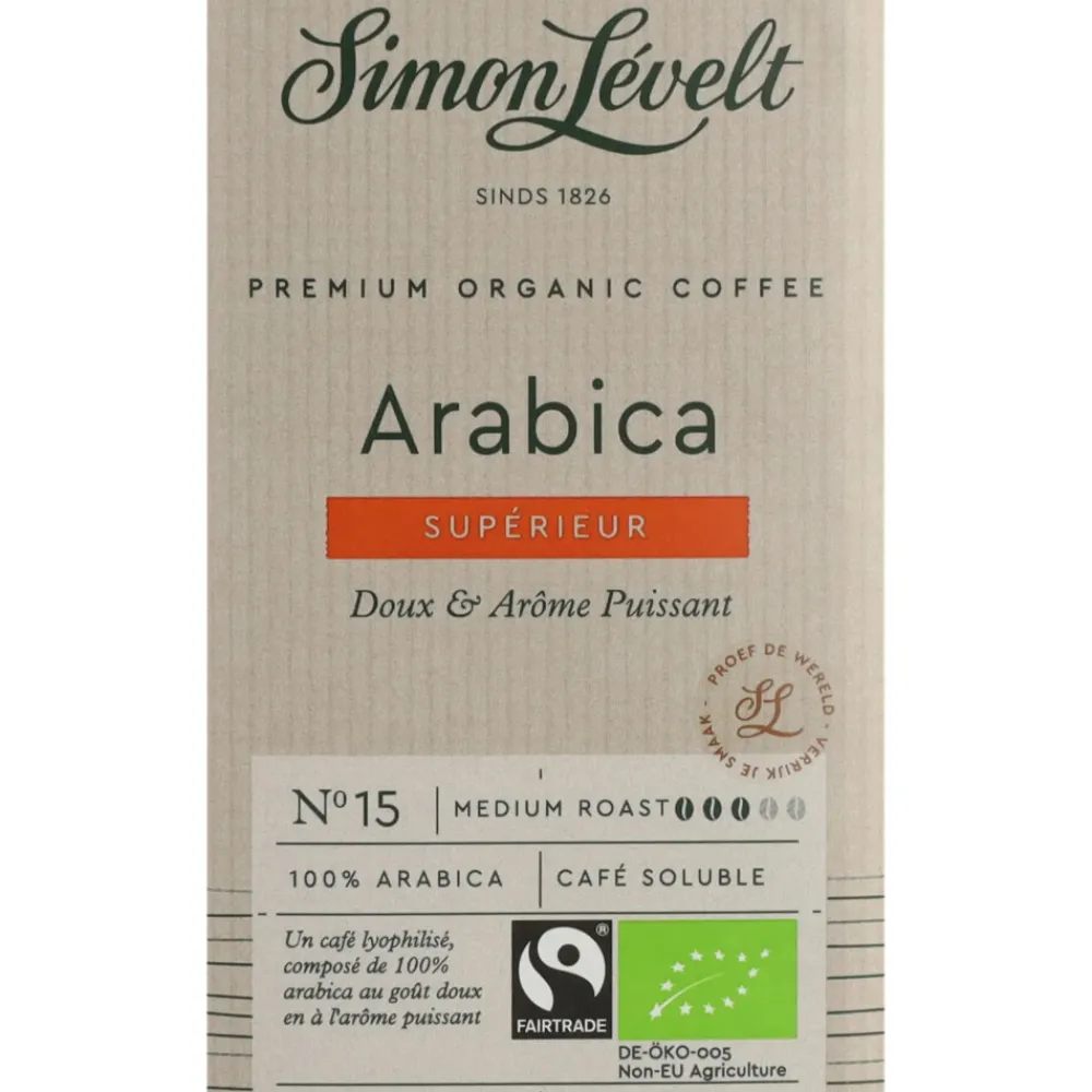 Koffie<Simon Levelt 3x Oploskoffie 100% Arabica 100 gr