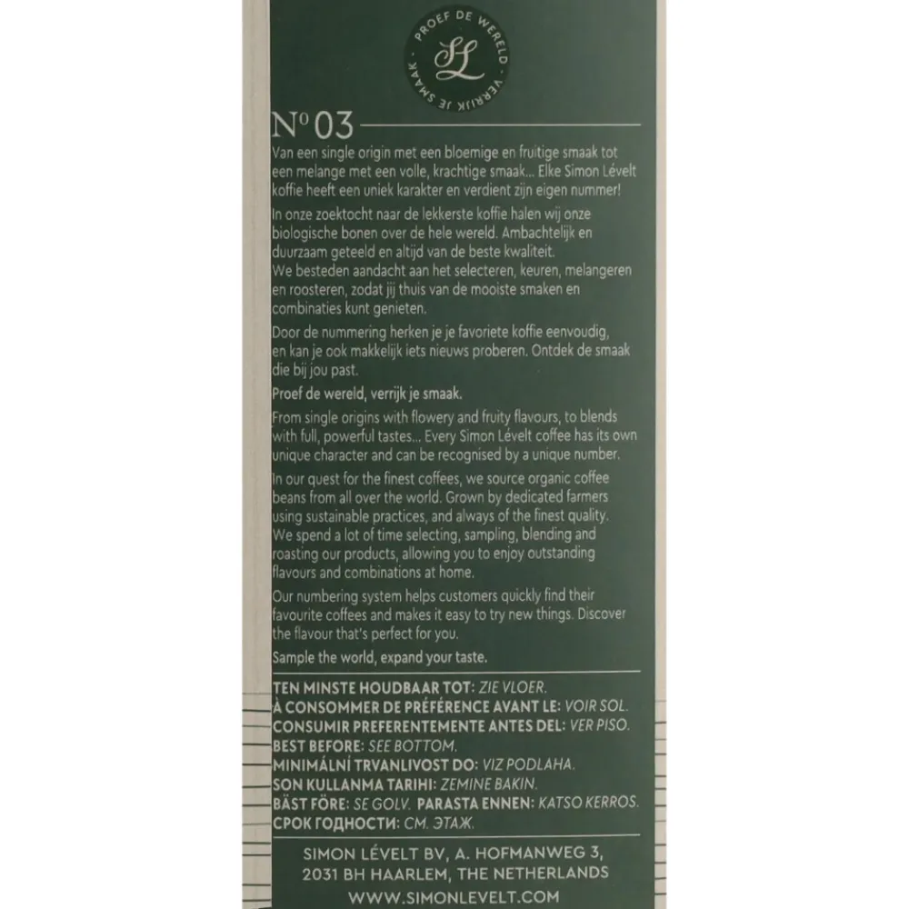 3x Oploskoffie Senza Decaf 100 gr^Simon Levelt Outlet