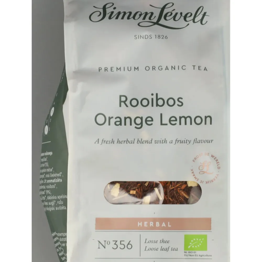 Thee<Simon Levelt 3x Premium Organic Thee Rooibos Orange Lemon 110 gr