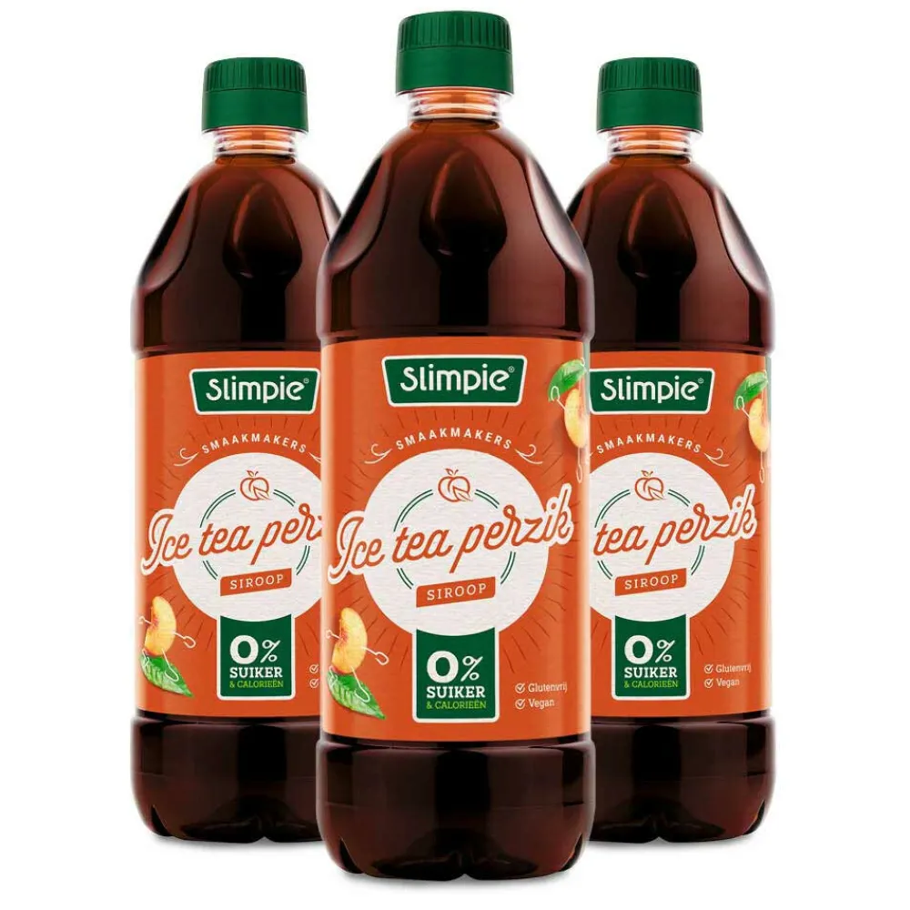 3x Siroop Ice Tea Perzik 650 ml^Slimpie Clearance