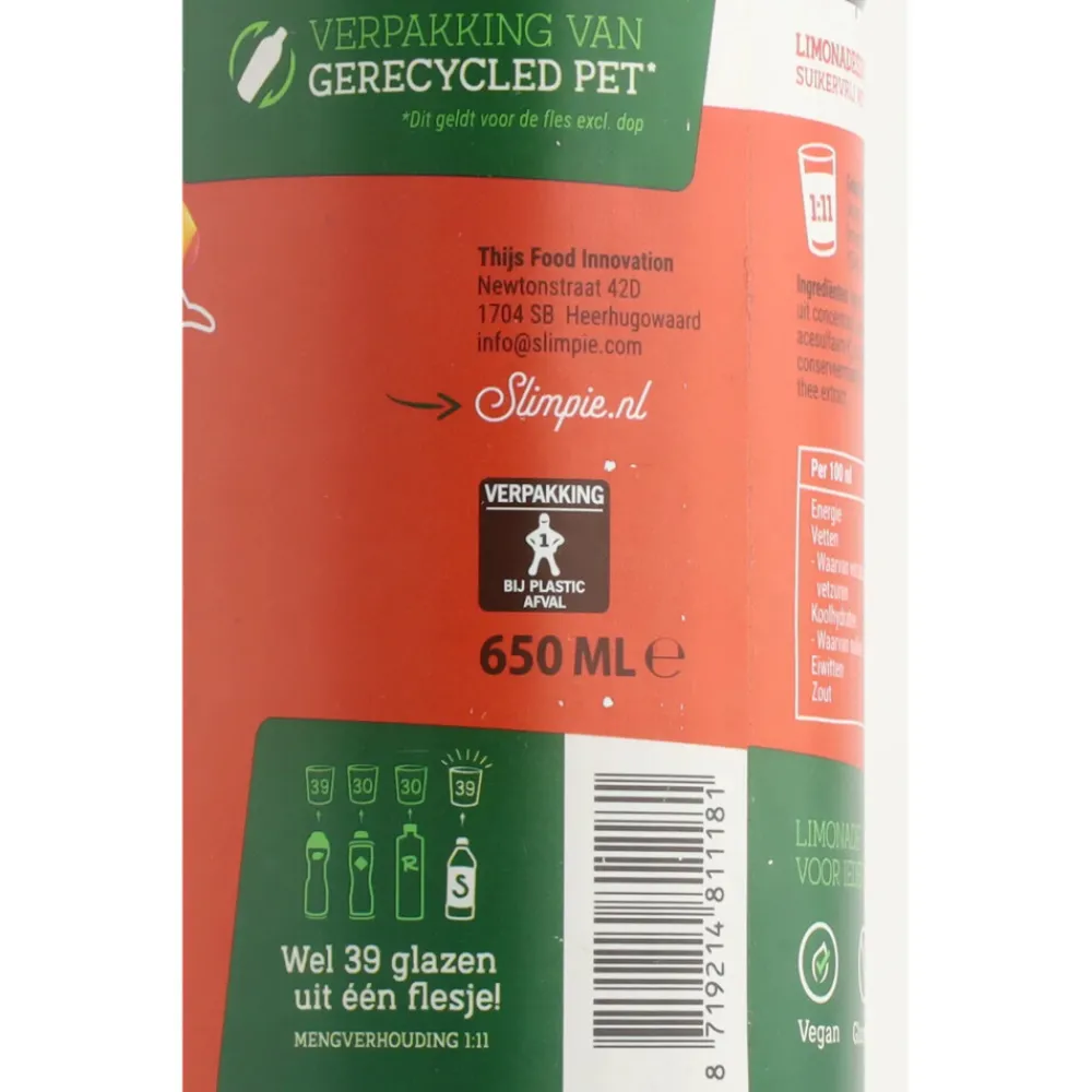 3x Siroop Ice Tea Perzik 650 ml^Slimpie Clearance