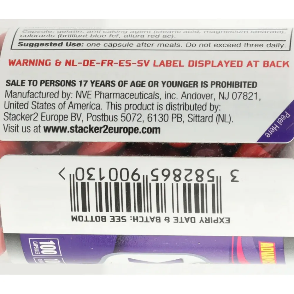 Afslankpillen<Stacker 6x 3 Vital Xplc Fatburner 100 stuks