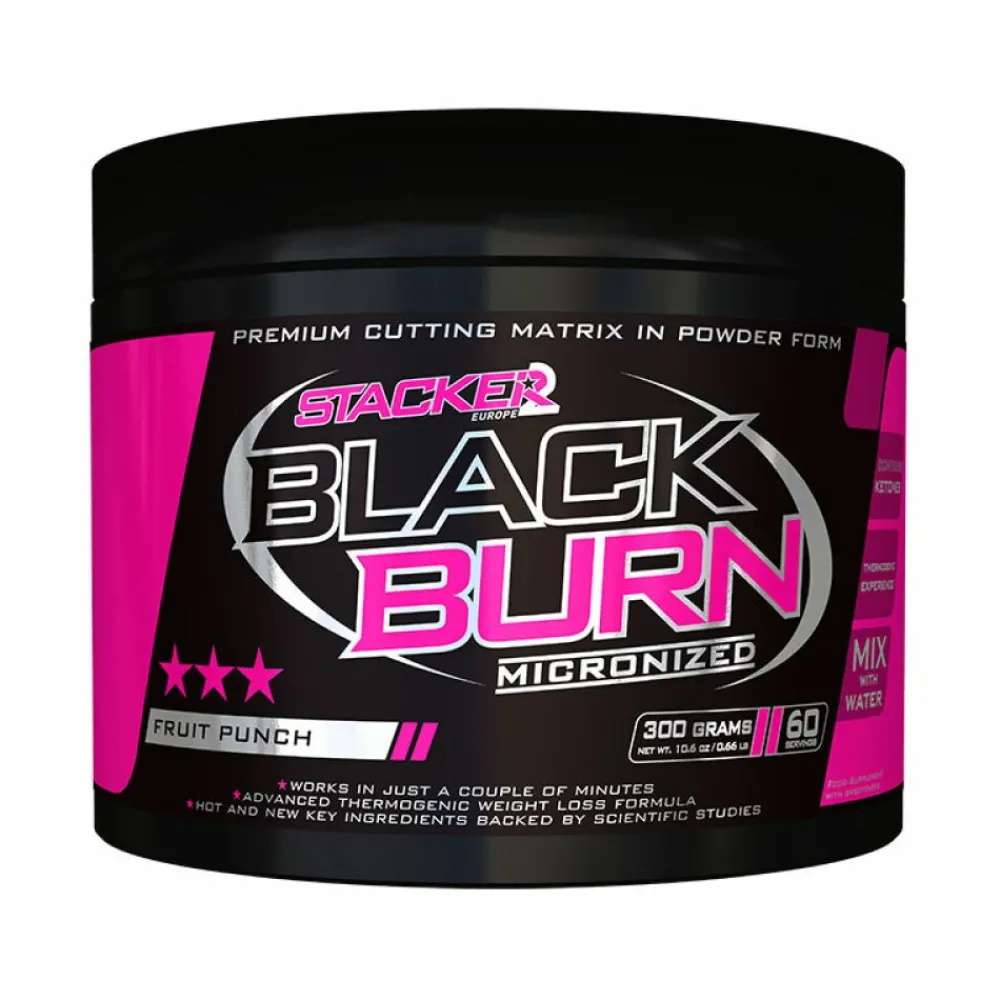 New 6x Black Burn Micronized Fruit Punch 300 gr Sportvoeding & Drank