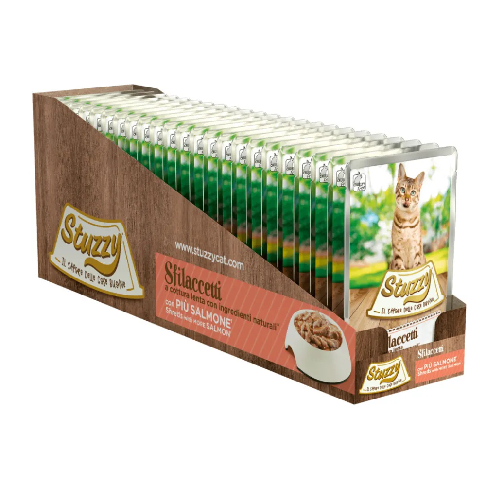 Online 24x Kat Shreds Zalm 85 gr Kattenvoer