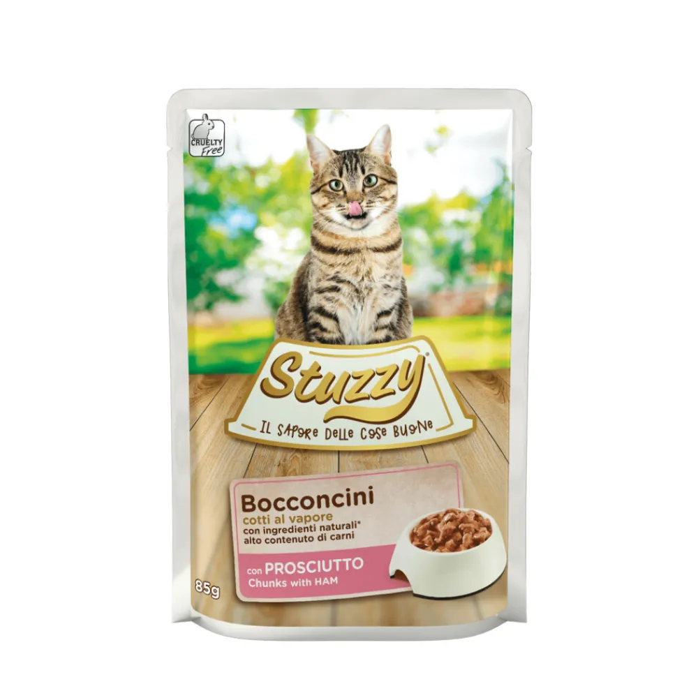 Kattenvoer<Stuzzy 24x Kattenvoer Pouch Ham 85 gr
