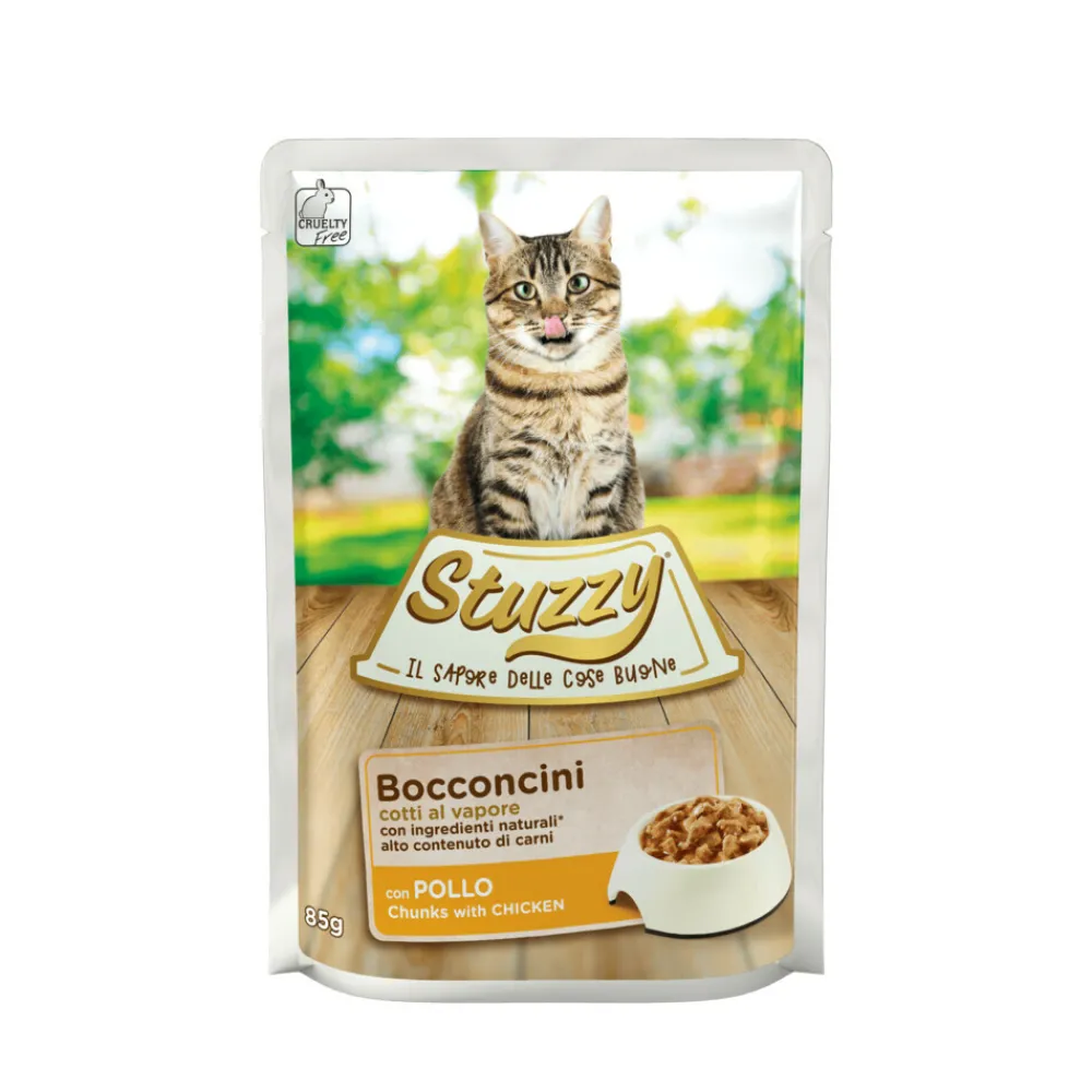 24x Kattenvoer Pouch Kip in Gelei 85 gr^Stuzzy Best