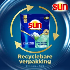 Machineafwas<Sun 6x Brilliant Shine+ All-in 1 Vaatwascapsules 34 stuks