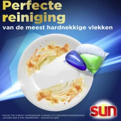 Machineafwas<Sun 6x Brilliant Shine+ All-in 1 Vaatwascapsules 34 stuks