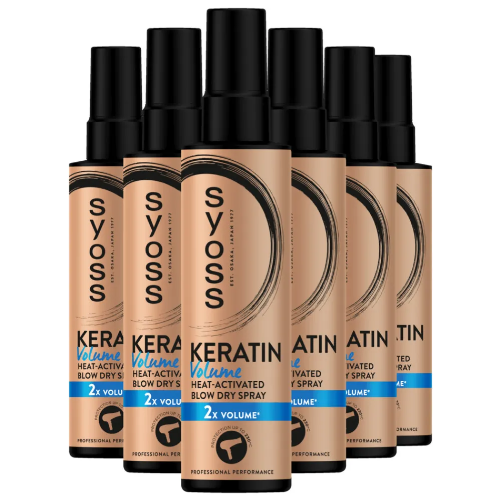Haarstyling<Syoss 6x Keratin & Volume Heatprotection Spray 200 ml