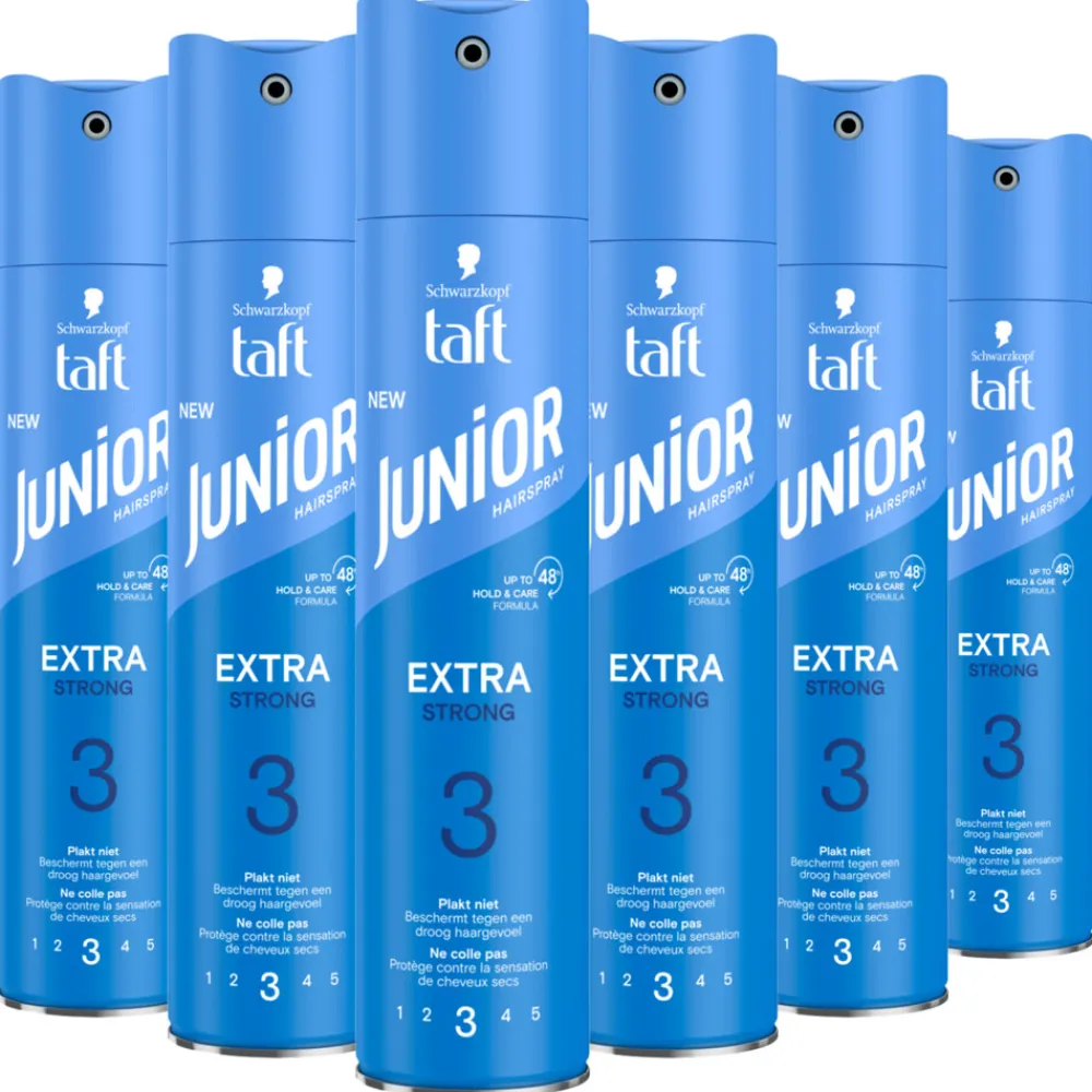 6x Junior Hairspray Extra Strong 250 ml^Taft Online