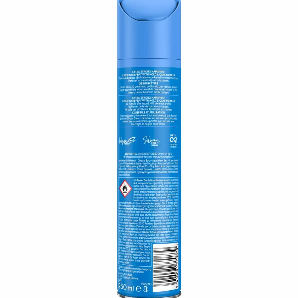6x Junior Hairspray Extra Strong 250 ml^Taft Online
