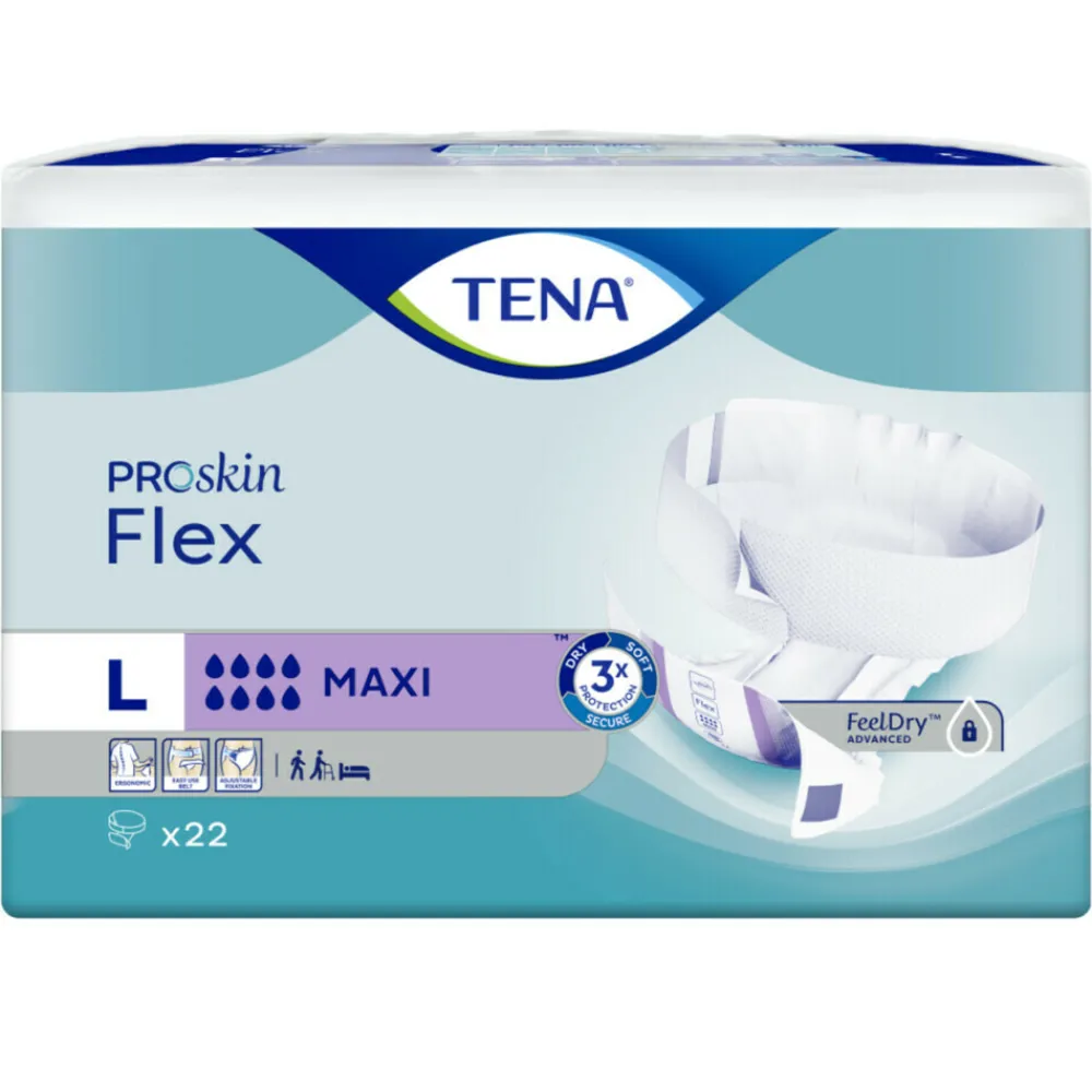 Incontinentie|Intiemhygiëne<TENA 3x Proskin Flex Maxi L 22 stuks