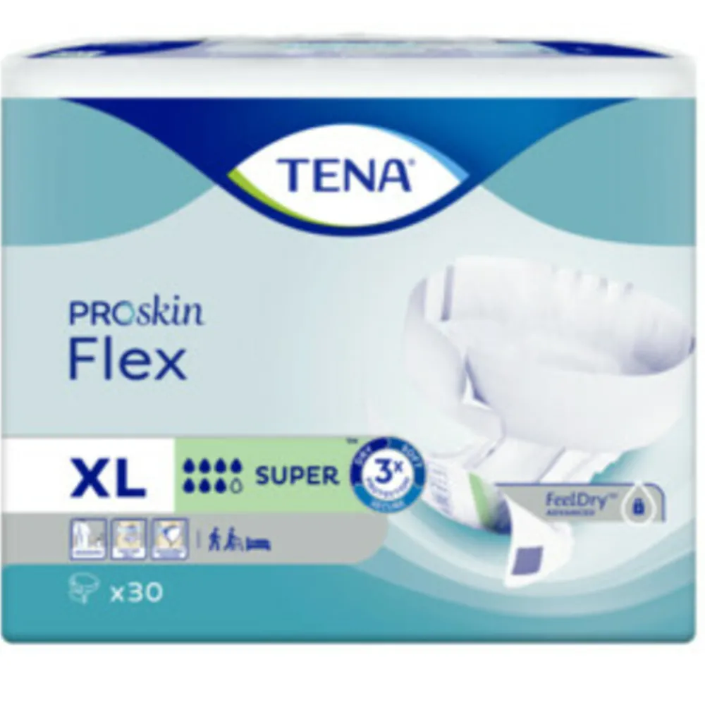 Incontinentie|Intiemhygiëne<TENA 3x Proskin Flex Super XL 30 stuks