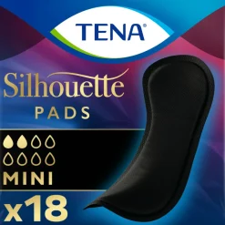 3x Silhouette Pads Black Mini 18 stuks^TENA Online