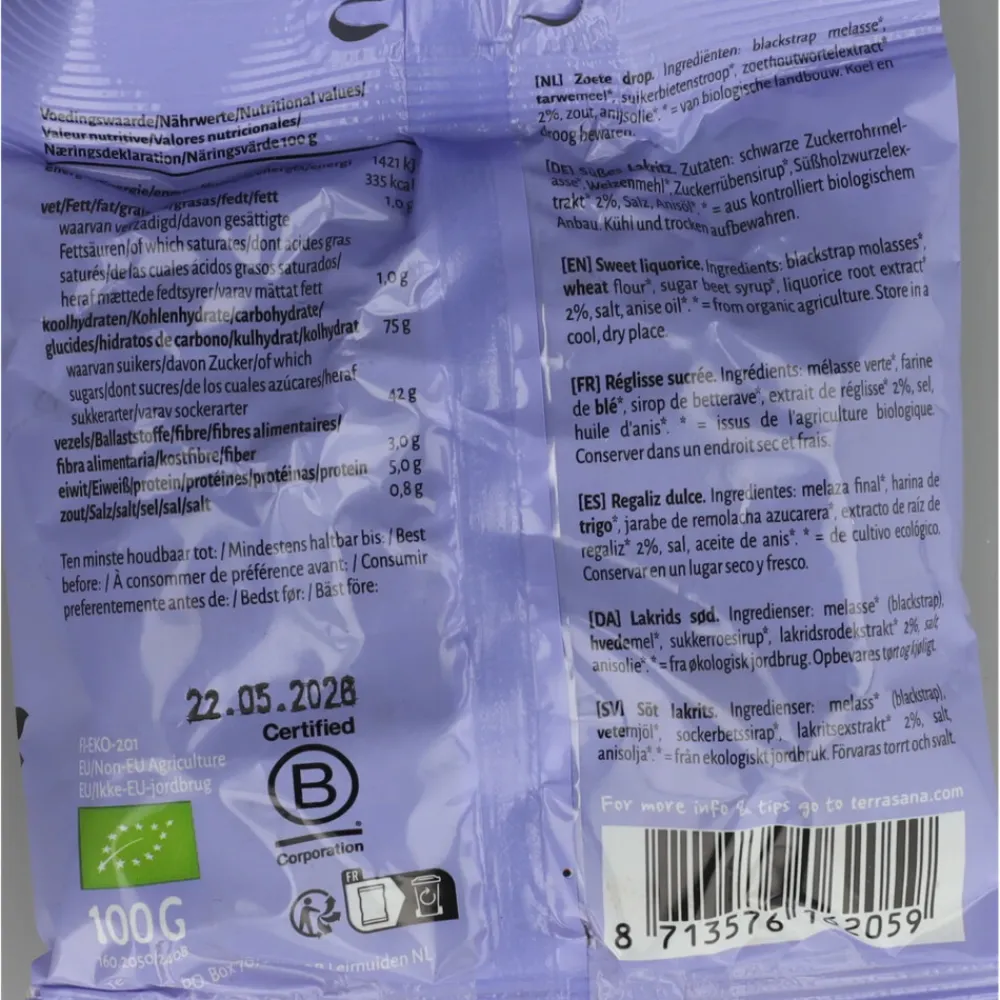 6x Drop Zoet Tubis 100 gr^Terrasana