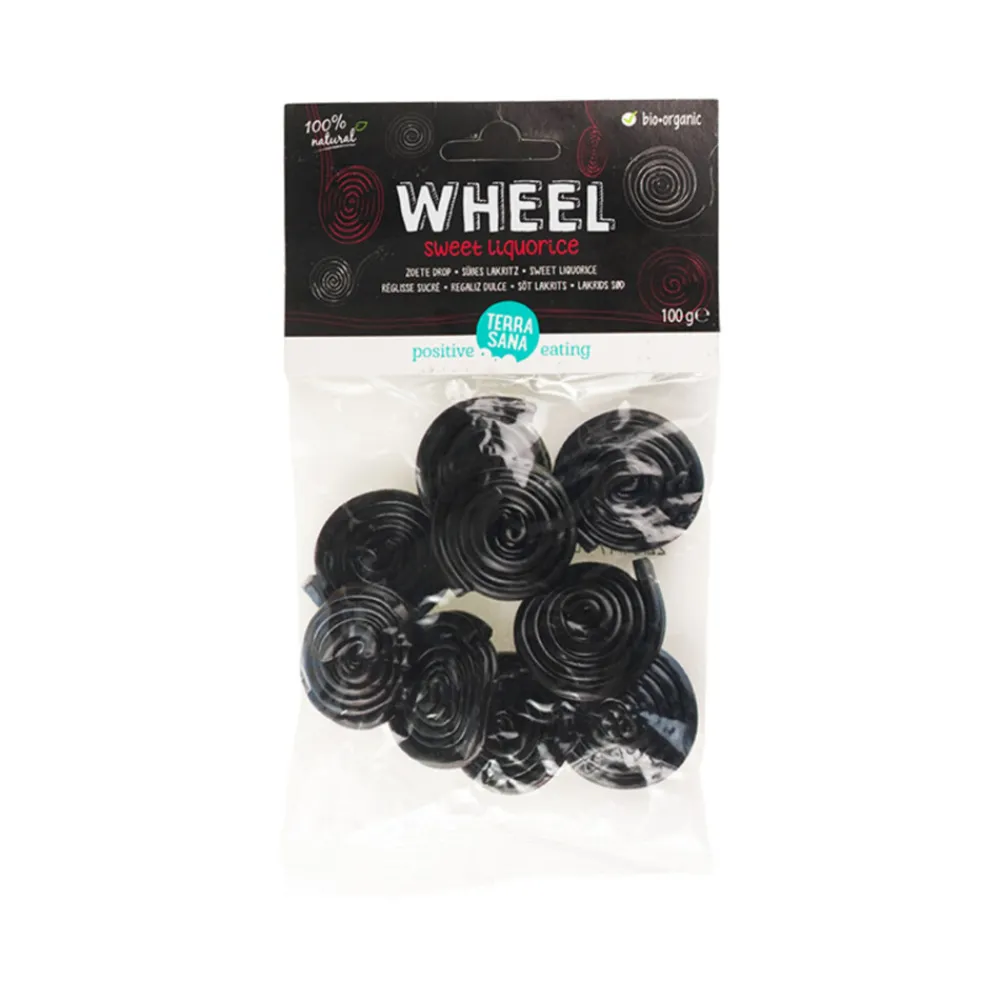 Snoep<Terrasana 6x Drop Zoet Wheel 100 gr
