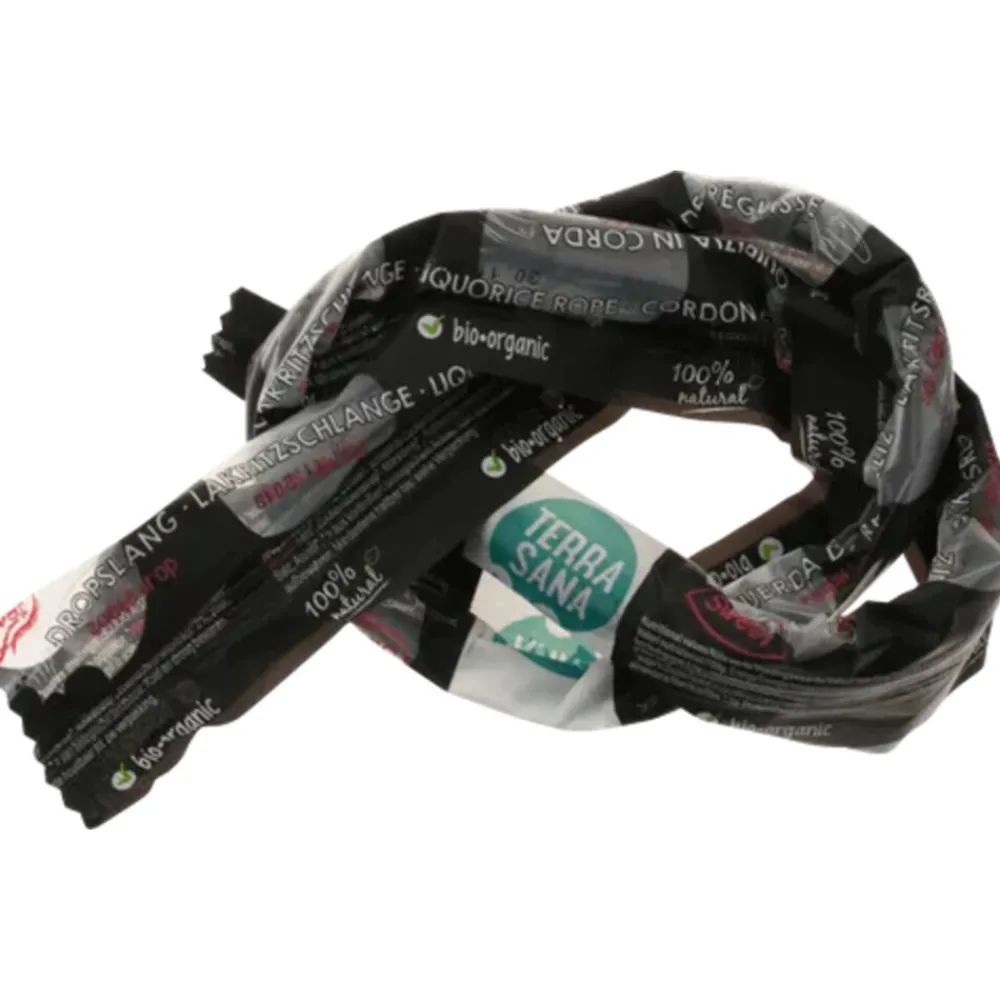 Snoep<Terrasana 3x Dropslangen Zoet 56 gr