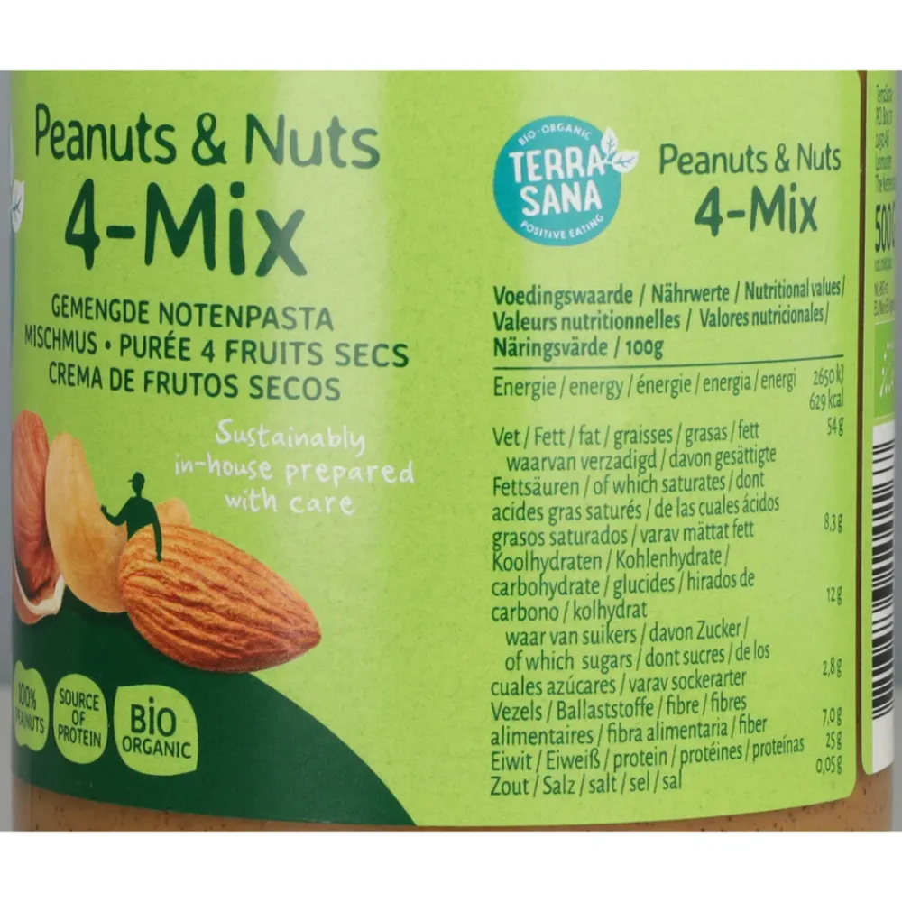 Beleg<Terrasana 3x Notenpasta 4 Mix 500 gr