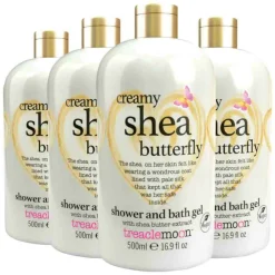 4x Creamy Shea Butterfly Bad en Douchegel 500 ml^Treaclemoon