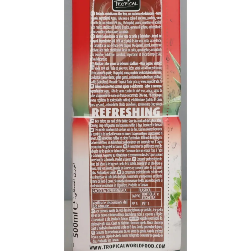 Clearance 5x Aloe Vera Drink Aardbei 500 ml Dranken