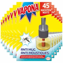 Discount 12x Anti-Mug Muggenstekker Navulling 45 nachten 18 ml Insecten & Ongedierte