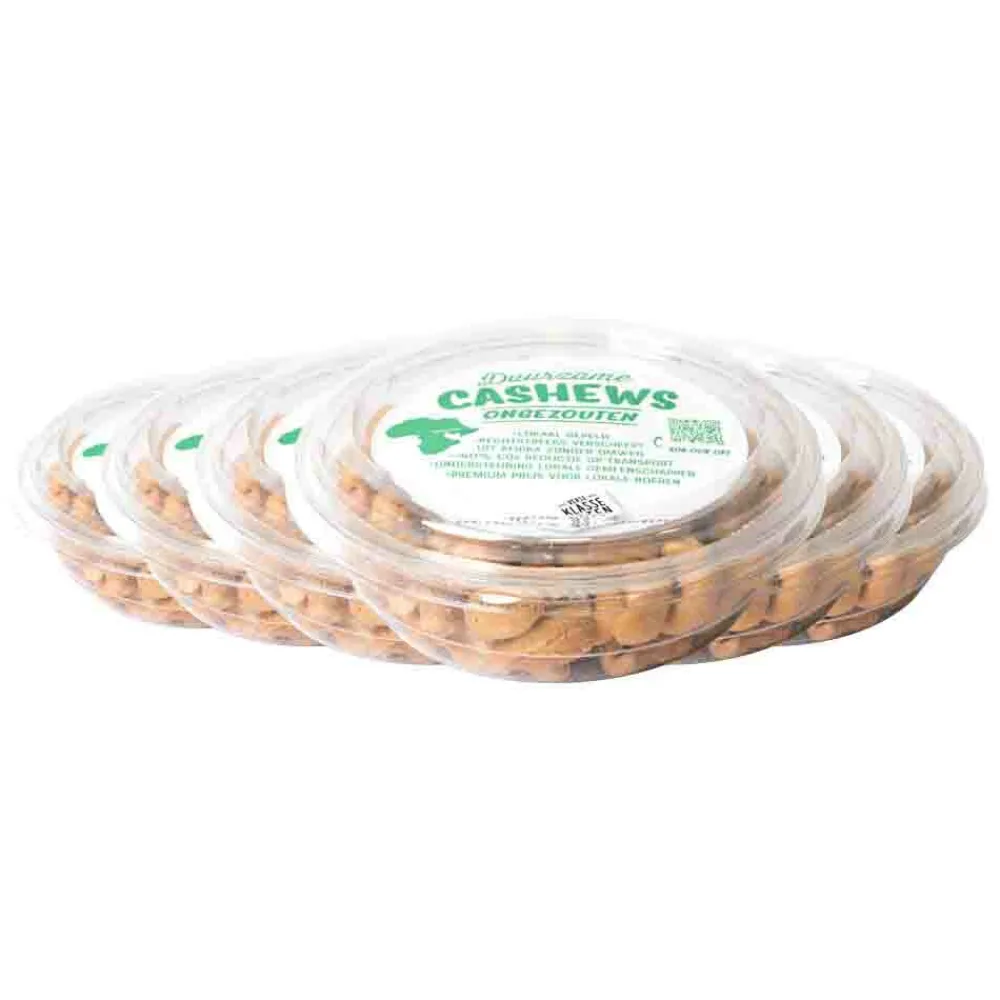 Noten<Verse Klassenoten 6x Duurzame Cashews XXL Ongezouten 150 gr