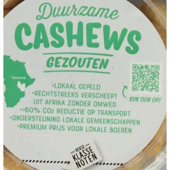 Noten<Verse Klassenoten 6x Duurzame Cashews XXL Gezouten 150 gr