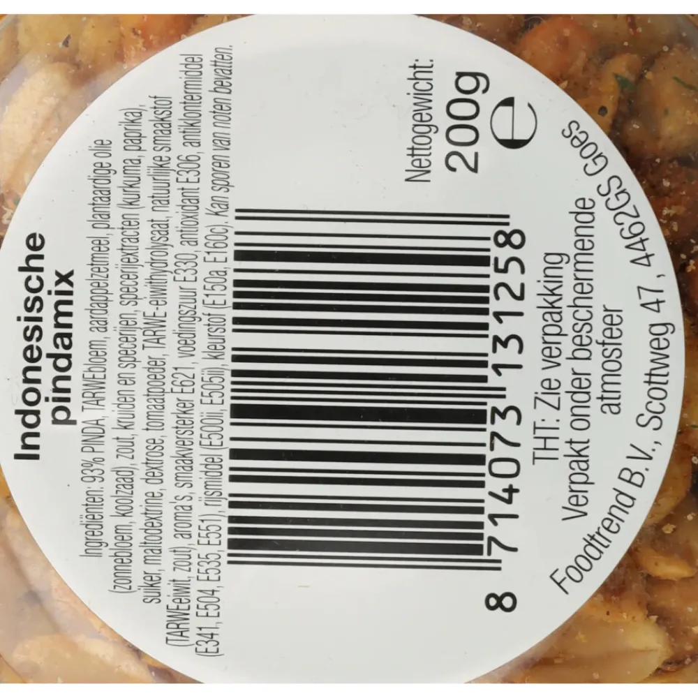 6x Indonesische Pindamix 200 gr^Verse Klassenoten Hot