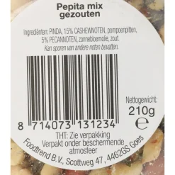 6x Pepita Mix Gezouten 210 gr^Verse Klassenoten