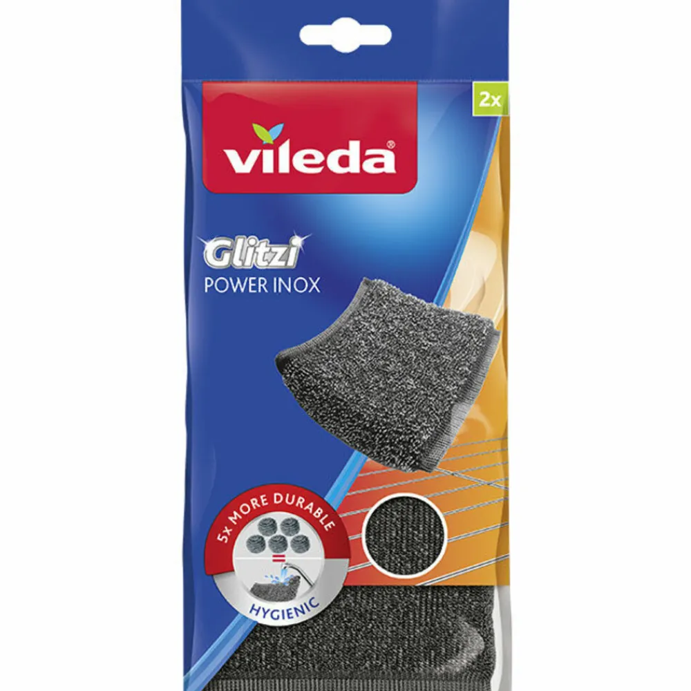 5x Schuursponzen Glitzi Power Inox 2 stuks^Vileda Outlet