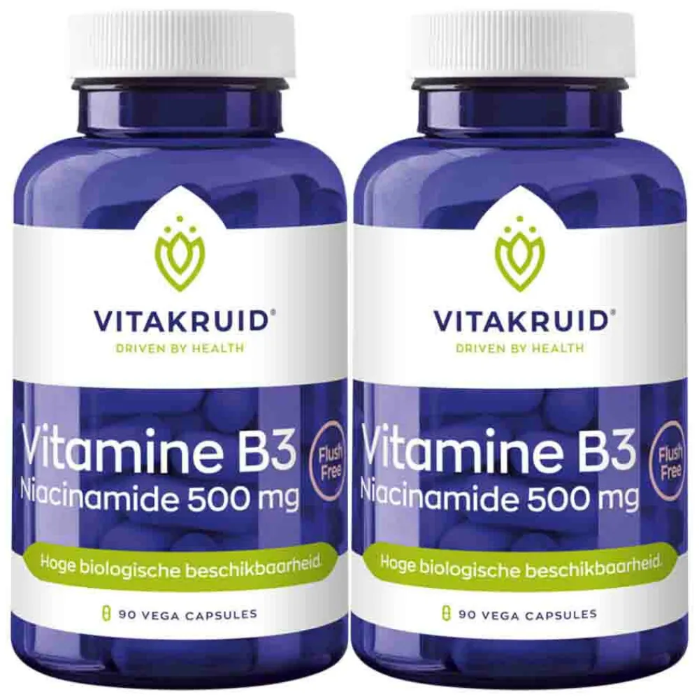 Vitaminen<Vitakruid 2x B3 Niacinamide 500 mg 90 capsules