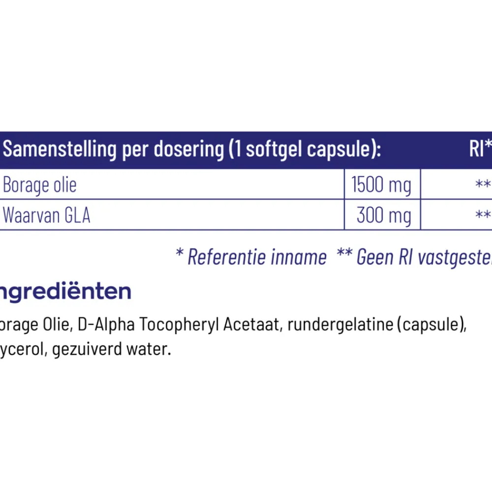 2x Borage Olie 60 softgels^Vitakruid Best
