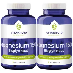 Mineralen<Vitakruid 2x Magnesium 150 Bisglycinaat 180 tabletten