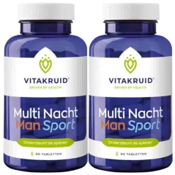 Vitaminen Man<Vitakruid 2x Man Sport Multi Nacht 90 tabletten